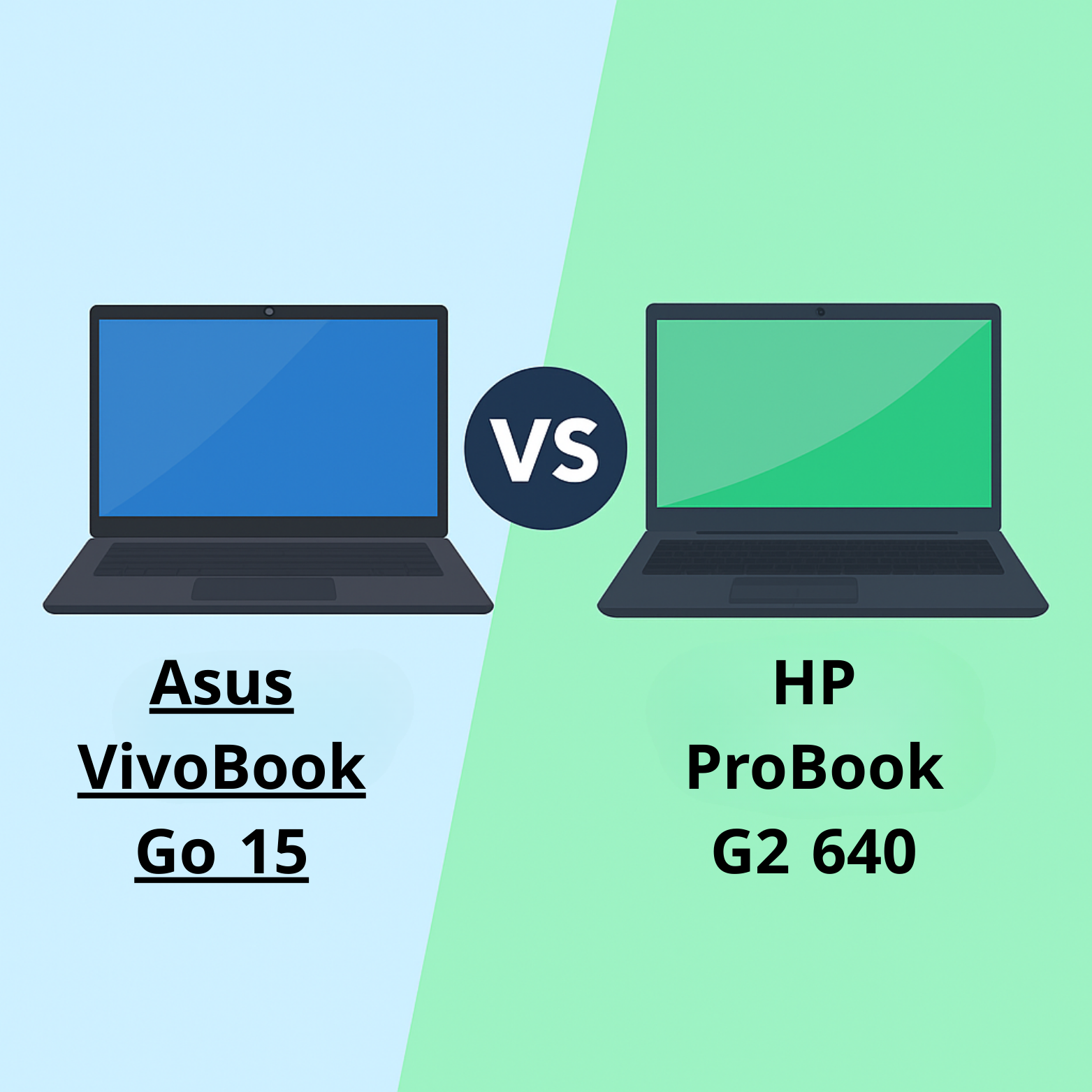 مقارنة بين لابتوب HP ProBook 640 G2 ولابتوب Asus VivoBook Go 15 