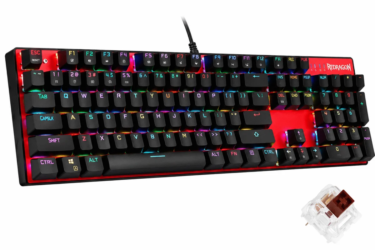 CK104 RGB Gaming Mechanical Keyboard: كيبورد ميكانيكال بإضاءة RGB وسويتشات Brown للجيمينج
