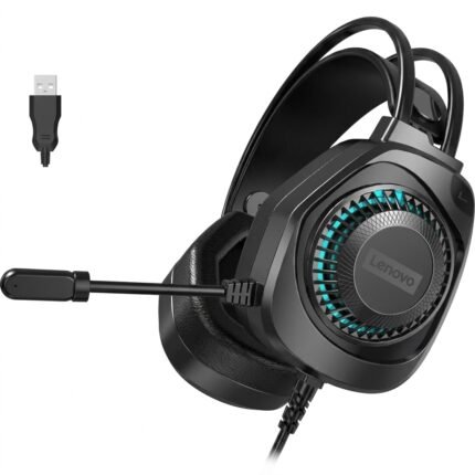for Lenovo Thinkplus G81-B USB RGB Gaming Headset - 7.1 Surround Sound - Noise Cancelling Microphone
