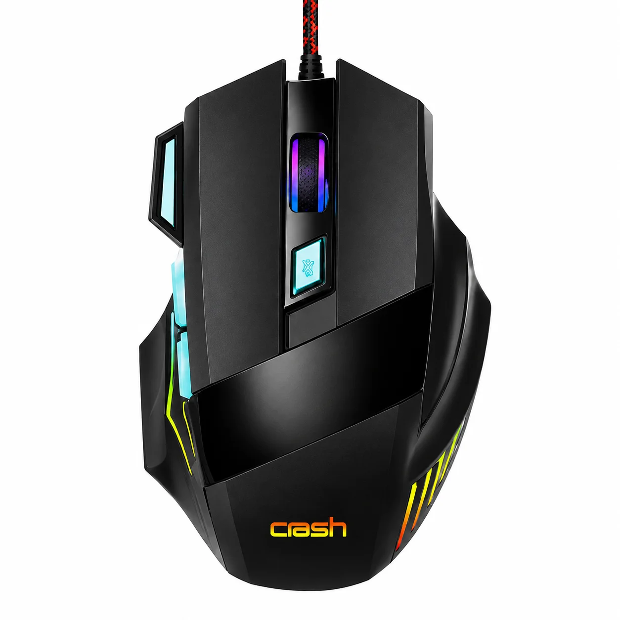 Crash X200 Wired Rainbow Gaming Keyboard + Mouse Combo: طقم كيبورد وماوس جيمينج بسعر اقتصادي