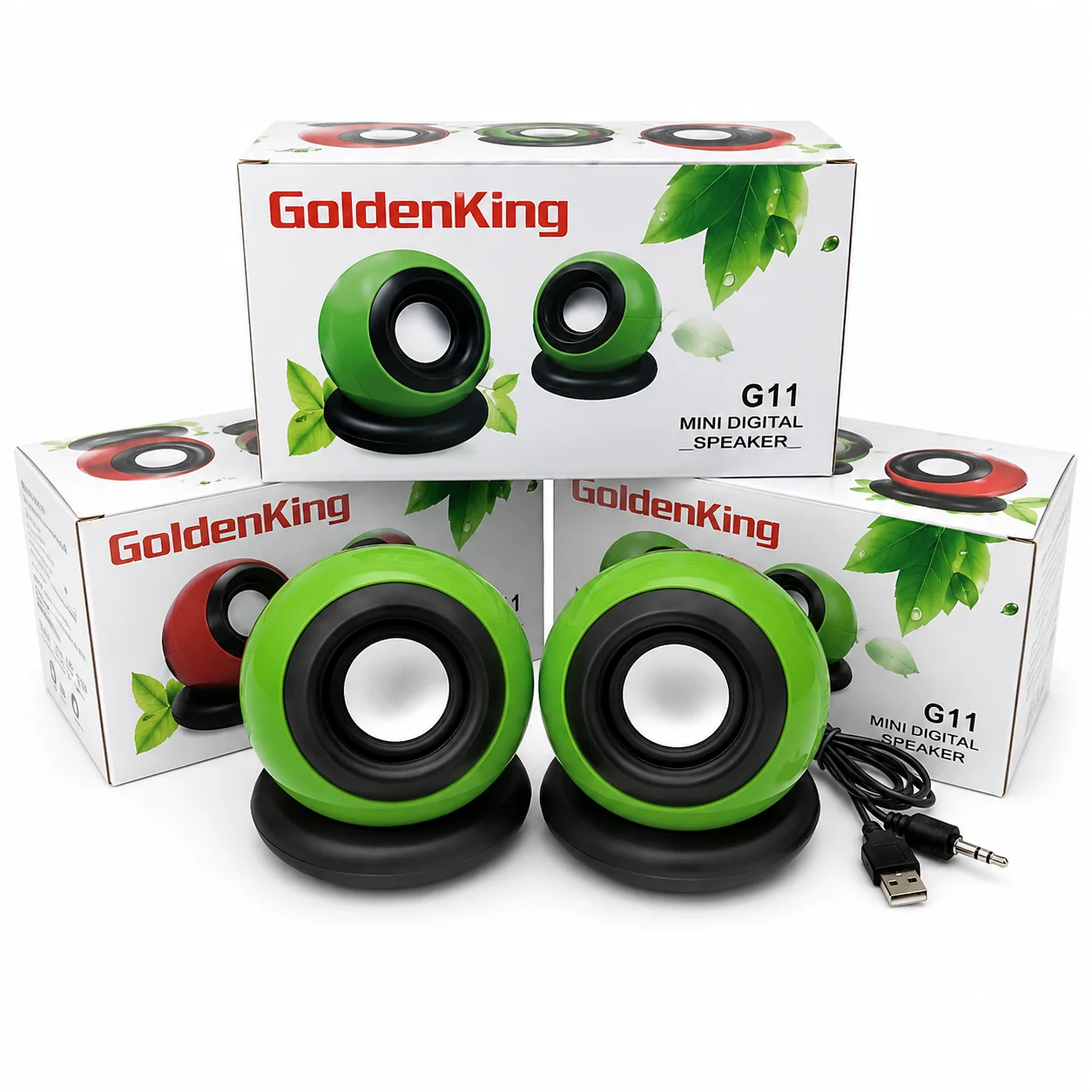 مراجعة سماعة Dynamic modern sound Speaker Goldenking G11 للكمبيوتر واللابتوب