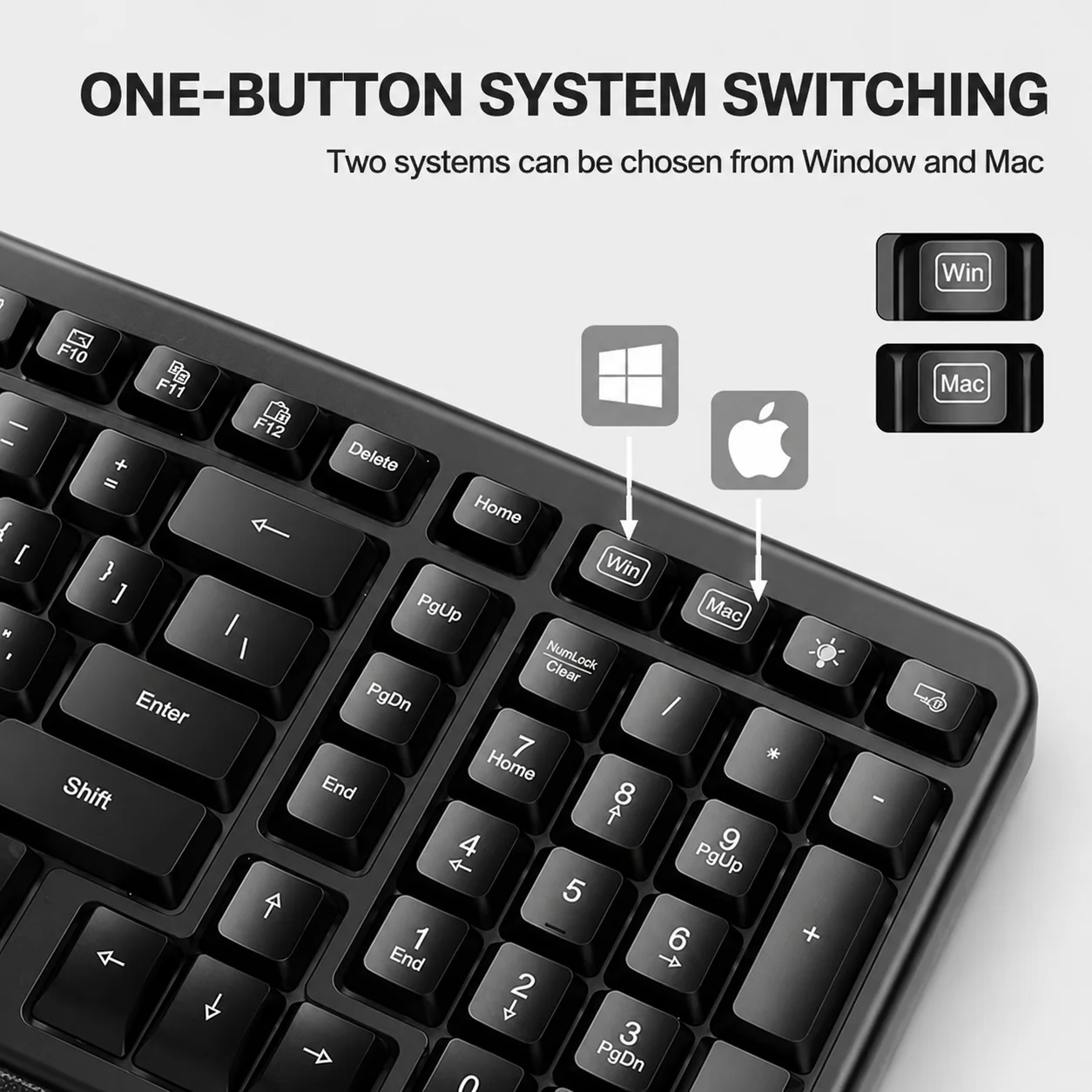 Backlit Wireless Ergonomic Keyboard: كيبورد لاسلكي مريح بإضاءة خلفية للشغل والاستخدام اليومي