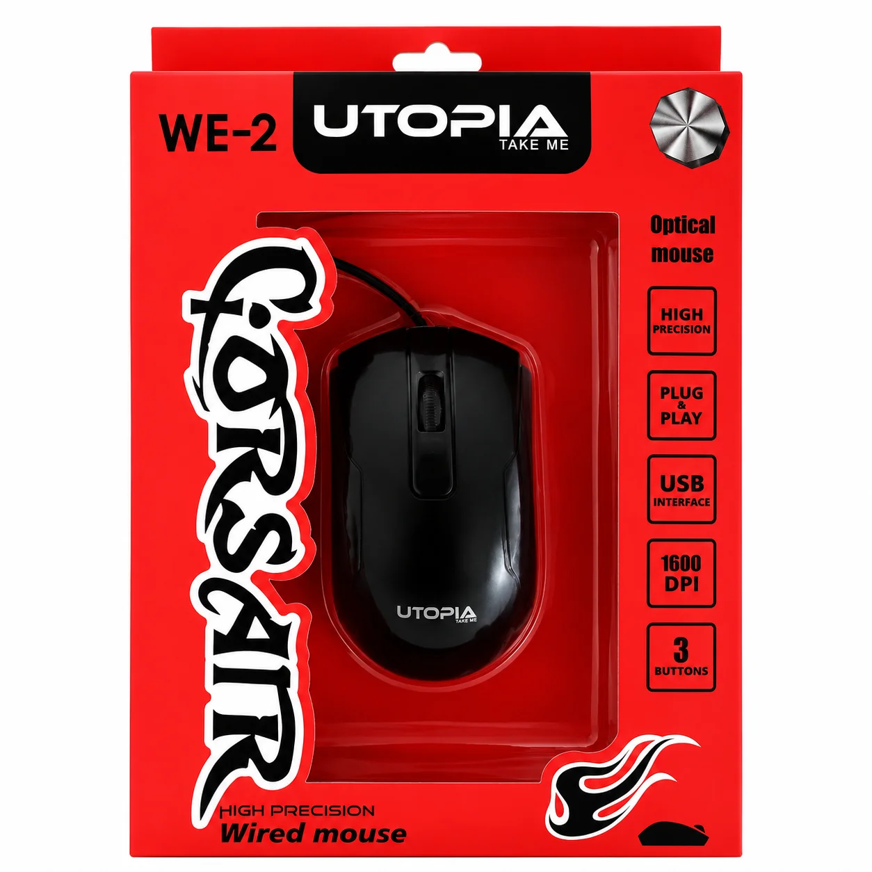 مراجعة Utopia USB Mouse U11: ماوس USB اقتصادي للكمبيوتر واللابتوب بدقة 1600 DPI
