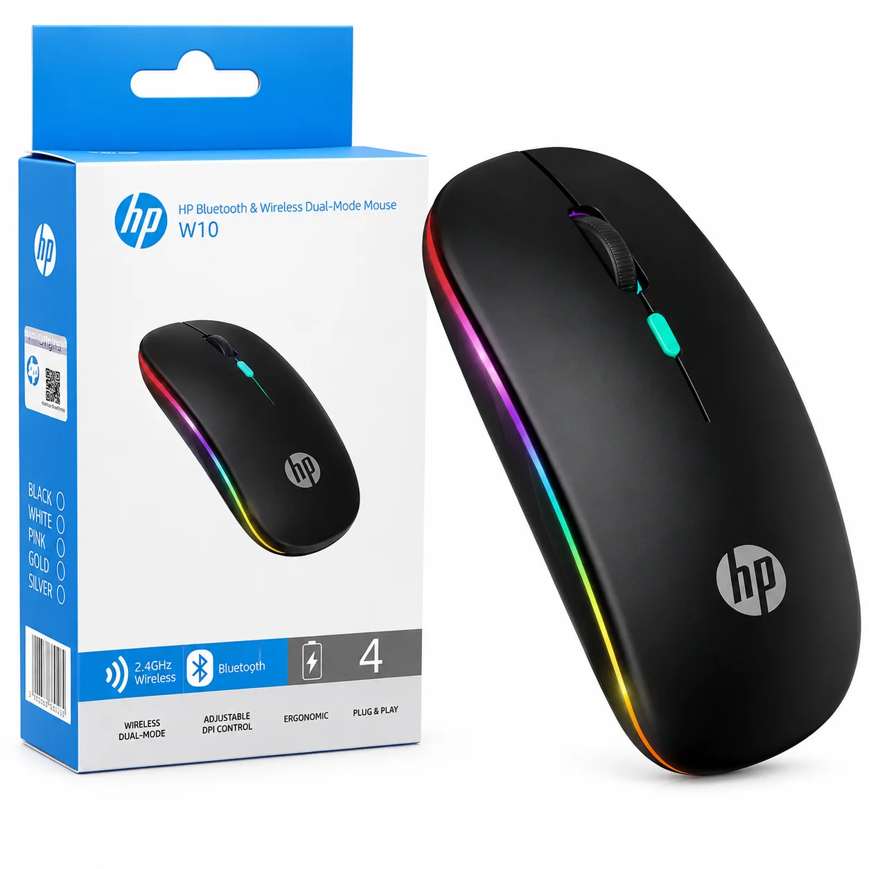 **مراجعة HP Wireless Mouse W10: ماوس وايرلس خفيف بإضاءة عصرية وسعر اقتصادي**
