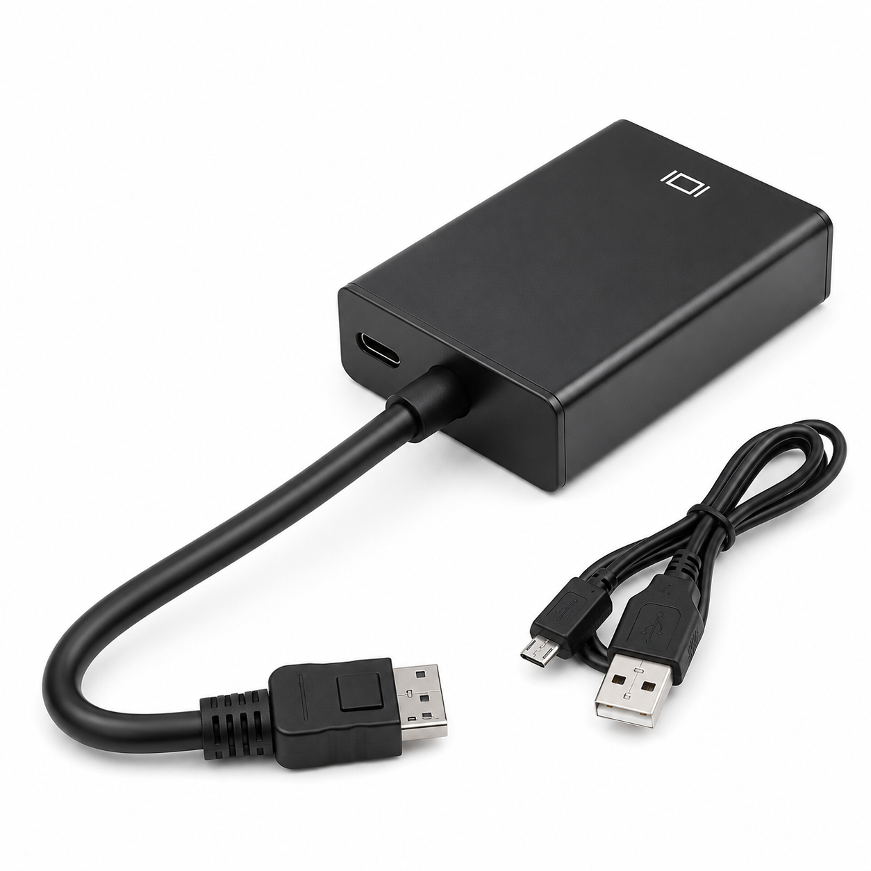 VGA to HDMI Adapter, Converter Male to Female with 3.5MM Audio Jack Full HD 1080P for Connecting Monitor PC Laptop Computer Desktop HDTV Projector DVD Large Screen Office Meeting