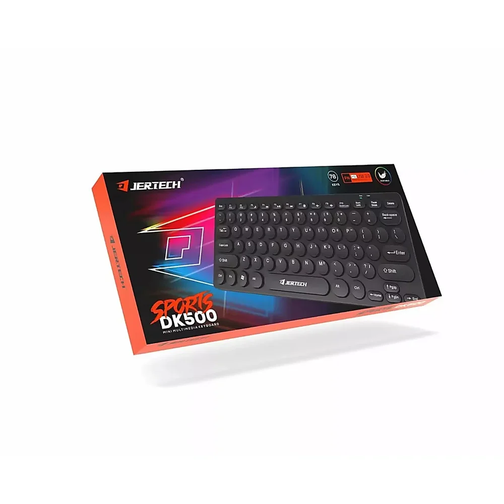 Jertech DK500 USB Wired Mini Silent Keyboard: كيبورد صغير وهادئ عربي وإنجليزي بسعر اقتصادي