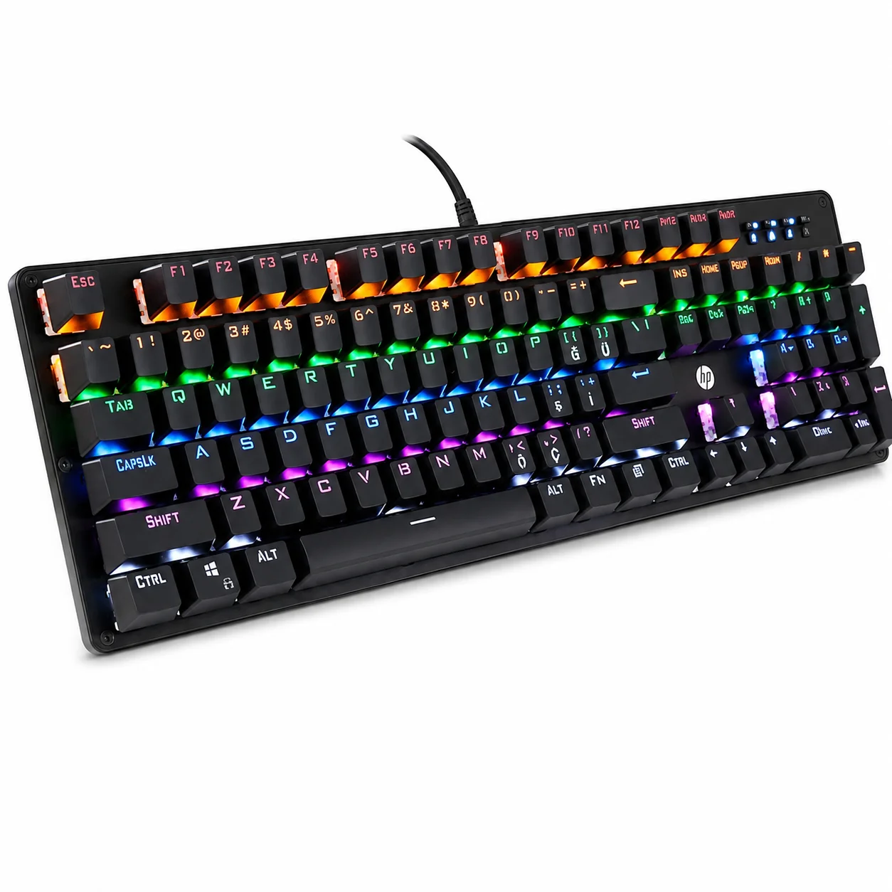 HP GK100F Mechanical Gaming Keyboard: كيبورد ميكانيكال بإضاءة RGB للجيمينج بسعر اقتصادي