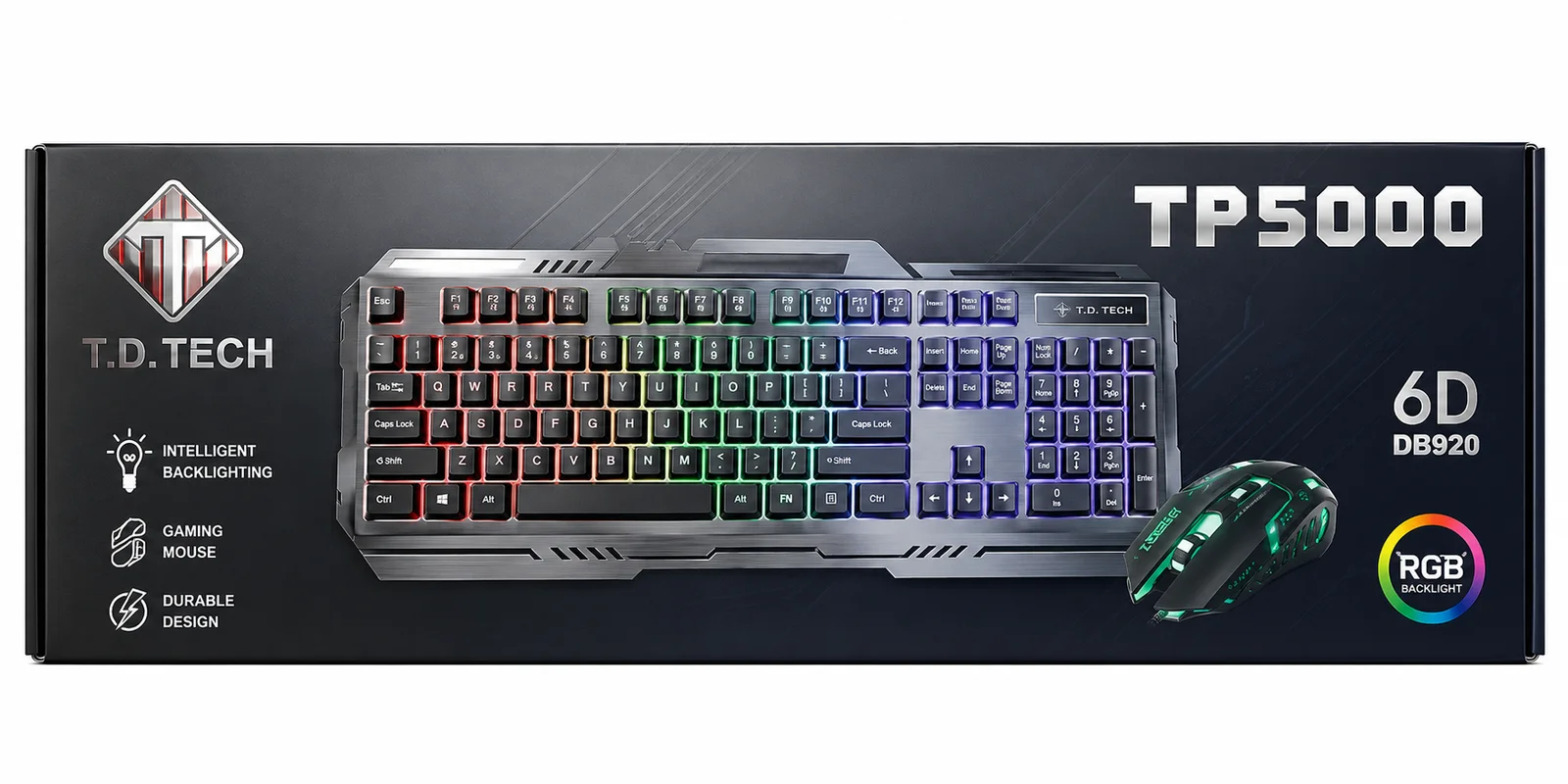 مراجعة كيبورد TP5000 TP-Teck Gaming Combo: كيبورد وماوس جيمينج بسعر اقتصادي 