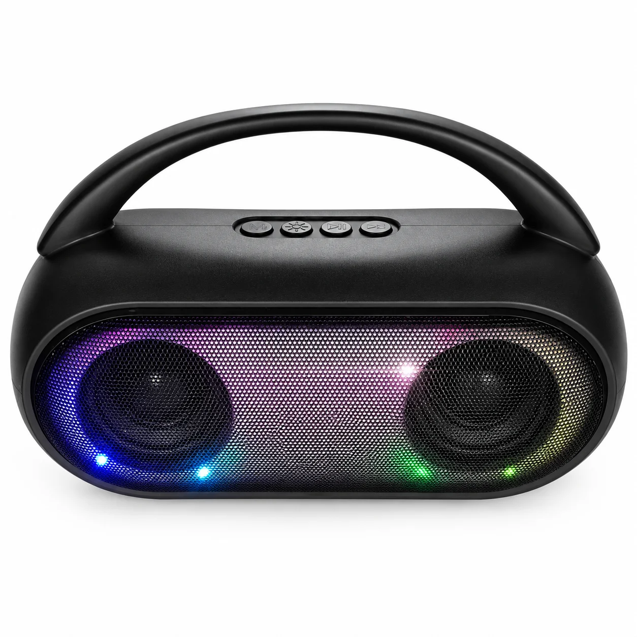 مراجعة سماعة JL-958 Portable Subwoofer with Multicolor LED Light, Portable Handle, Bluetooth, Black بسعر اقتصادي