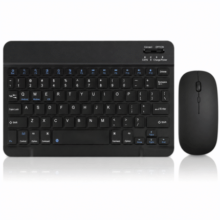 Wireless Keyboard and Mouse, Ultra-Slim Rechargeable Bluetooth Keyboard Mouse Combo,Cute Small Portable Compact Bluetooth Keyboard and Mouse Combo for iPad Tablet iPhone Smartphone Android Windows iOS