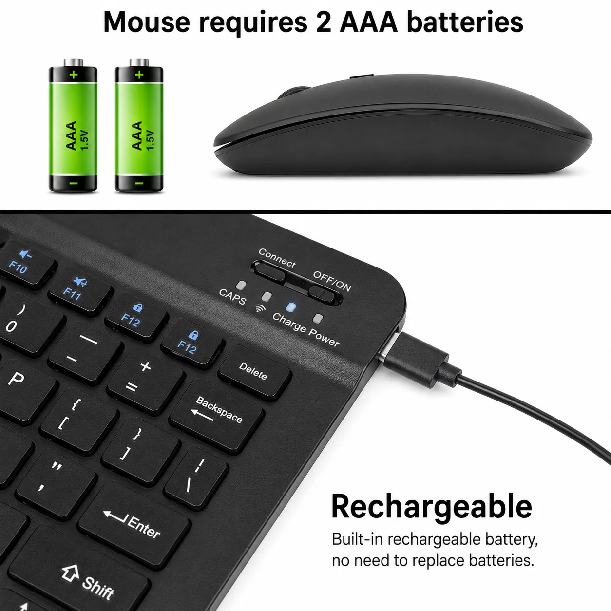 Wireless Keyboard and Mouse: أفضل كيبورد وماوس لاسلكي عملي للأجهزة الذكية 