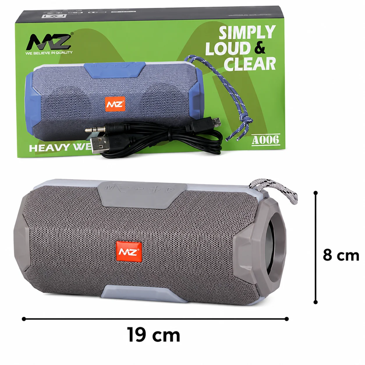 مراجعة سماعة MZ AO06 Portable Bluetooth Speaker 2200mAh Battery: سماعة بلوتوث محمولة بسعر اقتصادي