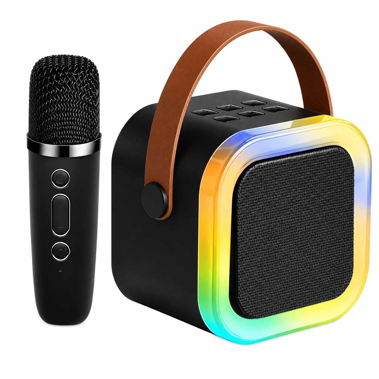 مراجعة سماعة Merv K-22 Portable Karaoke Speaker مع مايك لاسلكي وإضاءة RGB
