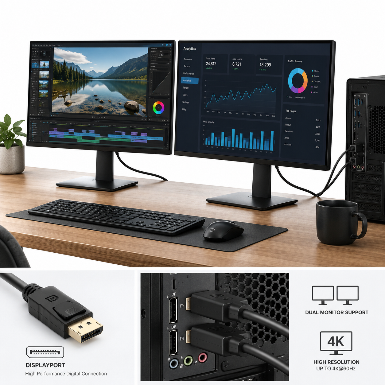 كل ما تحتاج معرفته عن DisplayPort Cable للألعاب والشاشات الحديثة