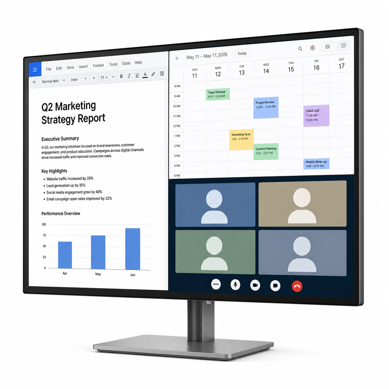 **Work Monitor 2026 أفضل للعمل من المنزل والاجتماعات الأونلاين: دليلك لاختيار شاشة مريحة وعملية**