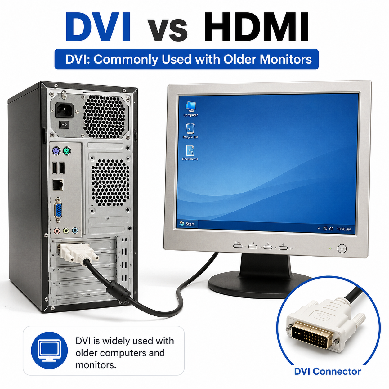 الفرق بين DVI Cable وHDMI: أيهما أفضل لتوصيل الكمبيوتر بالشاشة؟